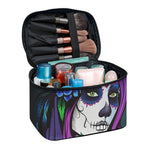 Calavera Girl Dia De Los Muertos Print Travel Makeup Bag