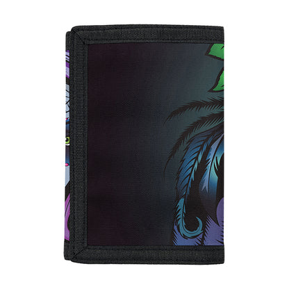 Calavera Girl Dia De Los Muertos Print Trifold Wallet