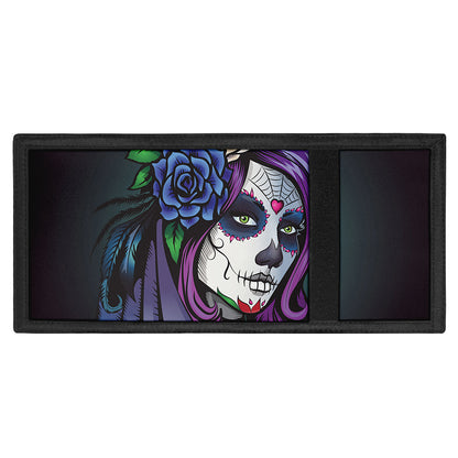 Calavera Girl Dia De Los Muertos Print Trifold Wallet