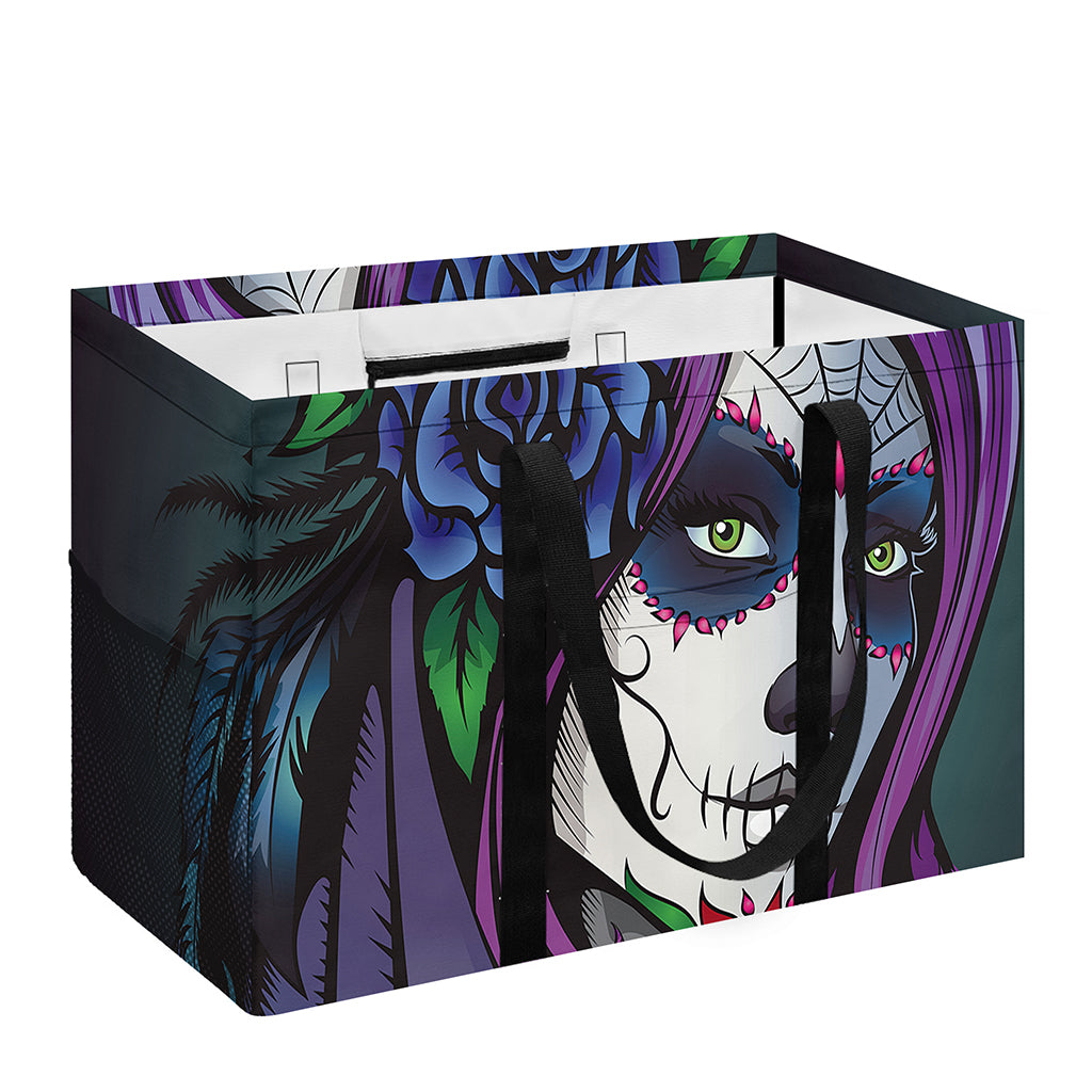 Calavera Girl Dia De Los Muertos Print Utility Tote Bag