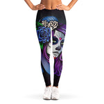 Calavera Girl Dia De Los Muertos Print Women's Leggings