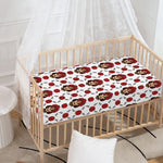 Calavera Girl Skull Pattern Print Baby Crib Sheet