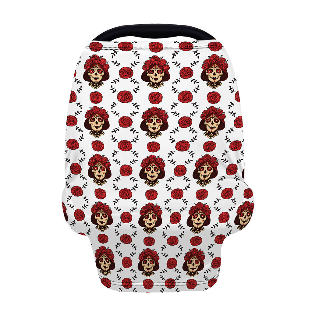 Calavera Girl Skull Pattern Print Baby Seat Cover