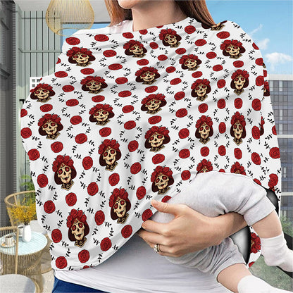 Calavera Girl Skull Pattern Print Baby Seat Cover