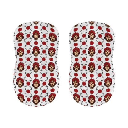 Calavera Girl Skull Pattern Print Bar Stool Covers