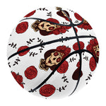 Calavera Girl Skull Pattern Print Basketball