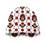 Calavera Girl Skull Pattern Print Beanie