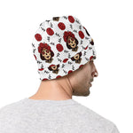 Calavera Girl Skull Pattern Print Beanie