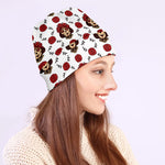 Calavera Girl Skull Pattern Print Beanie