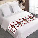 Calavera Girl Skull Pattern Print Bed Runner