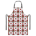 Calavera Girl Skull Pattern Print Bib Apron With Pocket