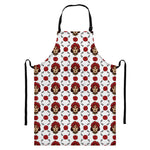 Calavera Girl Skull Pattern Print Bib Apron With Pocket