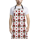 Calavera Girl Skull Pattern Print Bib Apron With Pocket