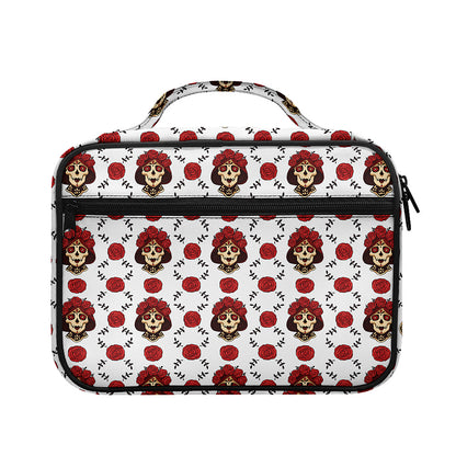 Calavera Girl Skull Pattern Print Briefcase Bible Bag