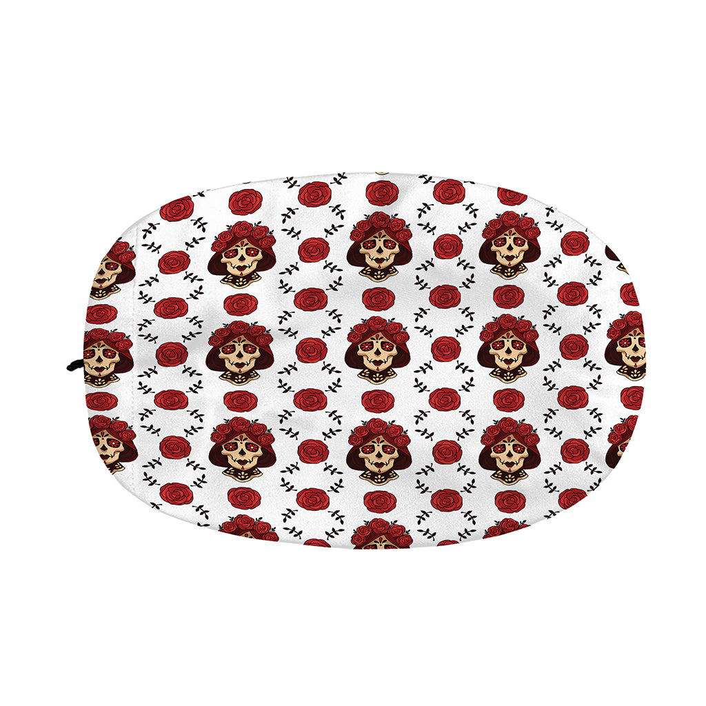 Calavera Girl Skull Pattern Print Car Side Mirror Covers