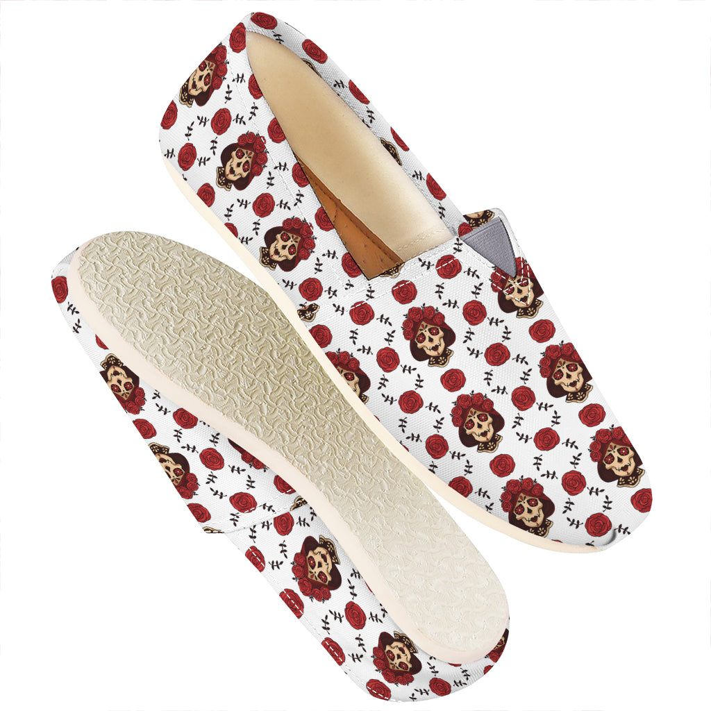 Calavera Girl Skull Pattern Print Casual Shoes