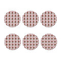 Calavera Girl Skull Pattern Print Coaster Set