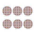 Calavera Girl Skull Pattern Print Coaster Set