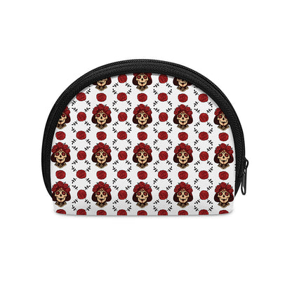 Calavera Girl Skull Pattern Print Coin Purse