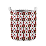Calavera Girl Skull Pattern Print Collapsible Laundry Basket