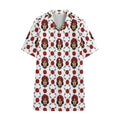 Calavera Girl Skull Pattern Print Cotton Hawaiian Shirt