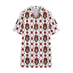 Calavera Girl Skull Pattern Print Cotton Hawaiian Shirt