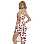 Calavera Girl Skull Pattern Print Cross Back Cami Dress