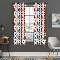 Calavera Girl Skull Pattern Print Grommet Curtain Panels