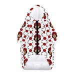 Calavera Girl Skull Pattern Print Dog Zip Up Hoodie