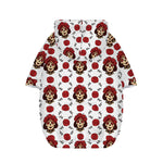 Calavera Girl Skull Pattern Print Dog Zip Up Hoodie