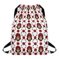 Calavera Girl Skull Pattern Print Drawstring Backpack