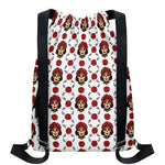 Calavera Girl Skull Pattern Print Drawstring Backpack