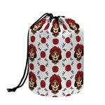 Calavera Girl Skull Pattern Print Drawstring Makeup Bag
