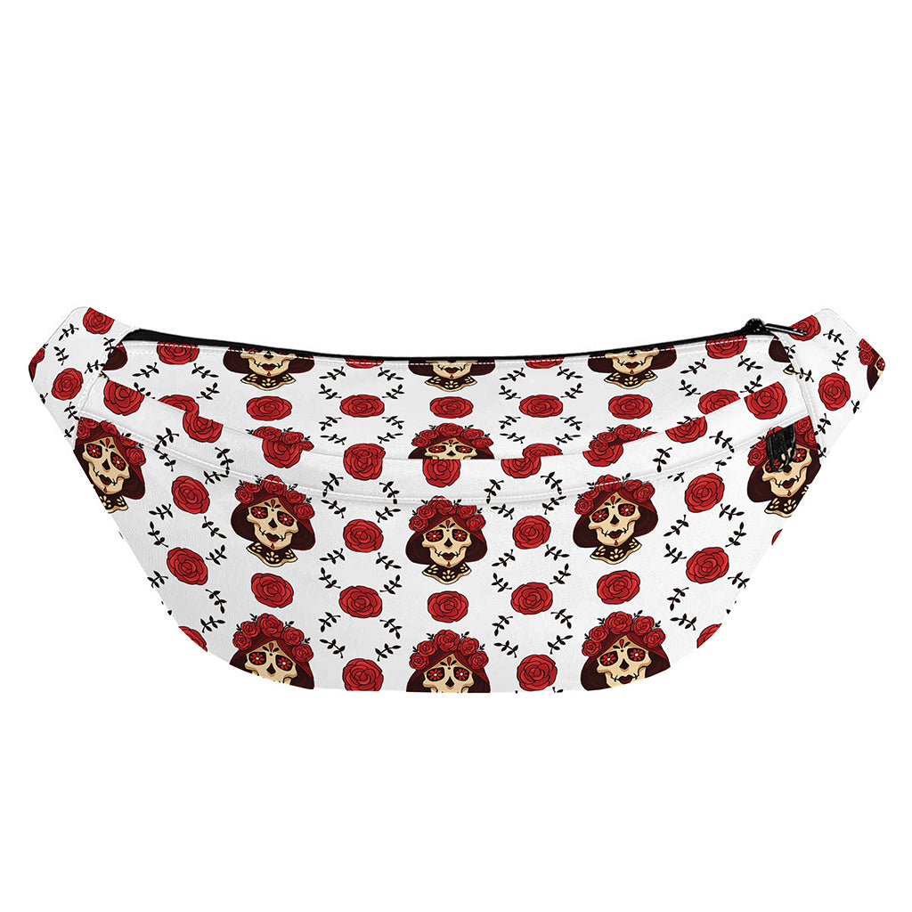 Calavera Girl Skull Pattern Print Fanny Pack