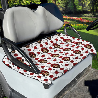 Calavera Girl Skull Pattern Print Golf Cart Seat Cover