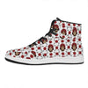 Calavera Girl Skull Pattern Print High Top Leather Sneakers