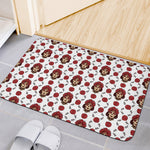 Calavera Girl Skull Pattern Print Indoor Door Mat