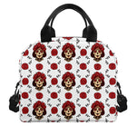 Calavera Girl Skull Pattern Print Insulated Lunch Bag