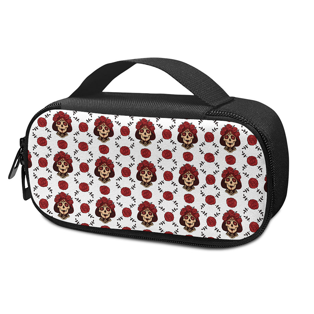 Calavera Girl Skull Pattern Print Insulin Cooler Travel Case
