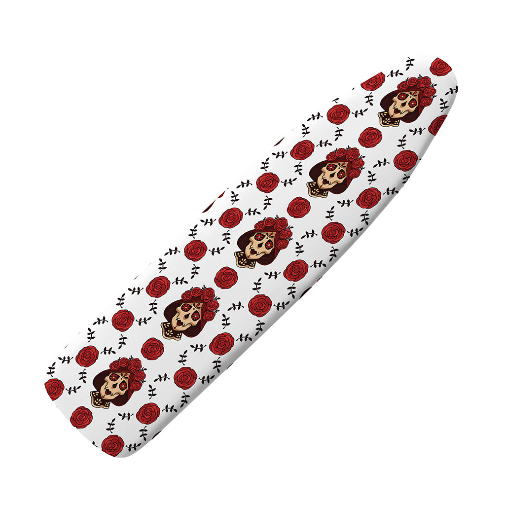 Calavera Girl Skull Pattern Print Ironing Board Cover