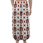 Calavera Girl Skull Pattern Print Lantern Pants