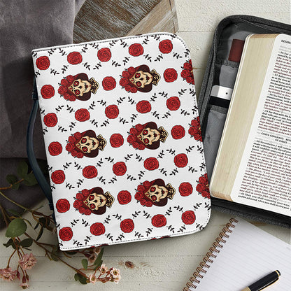 Calavera Girl Skull Pattern Print Leather Bible Cover