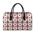 Calavera Girl Skull Pattern Print Leather Duffel Bag