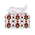 Calavera Girl Skull Pattern Print Leather Tissue Box Cover