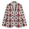 Calavera Girl Skull Pattern Print Men's Blazer