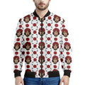 Calavera Girl Skull Pattern Print Men's Bomber Jacket
