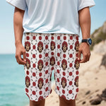 Calavera Girl Skull Pattern Print Men's Cargo Shorts