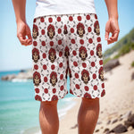 Calavera Girl Skull Pattern Print Men's Cargo Shorts
