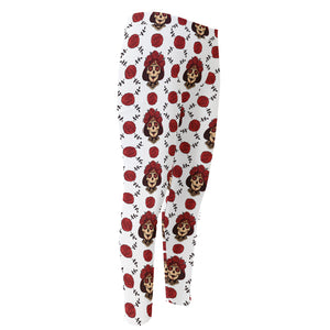 Calavera Girl Skull Pattern Print Men's Compression Pants