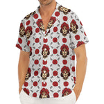 Calavera Girl Skull Pattern Print Men's Deep V-Neck Shirt